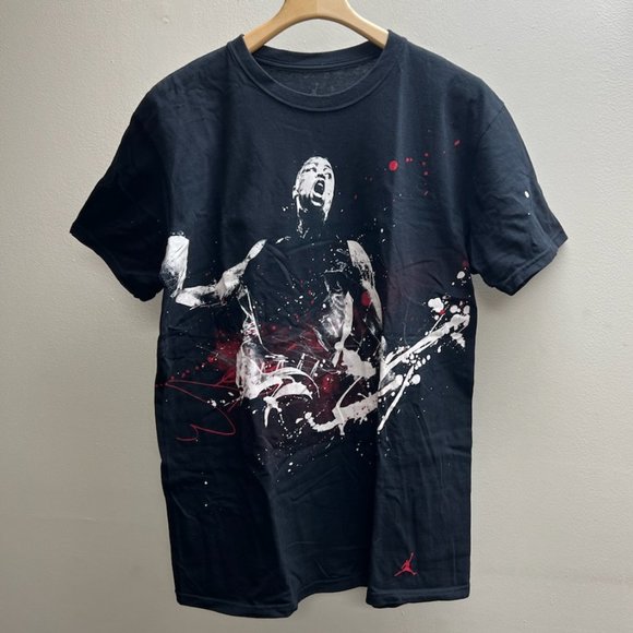Men's Black short sleeve t-shirt Dwyane Wade Large - Picture 1 of 6